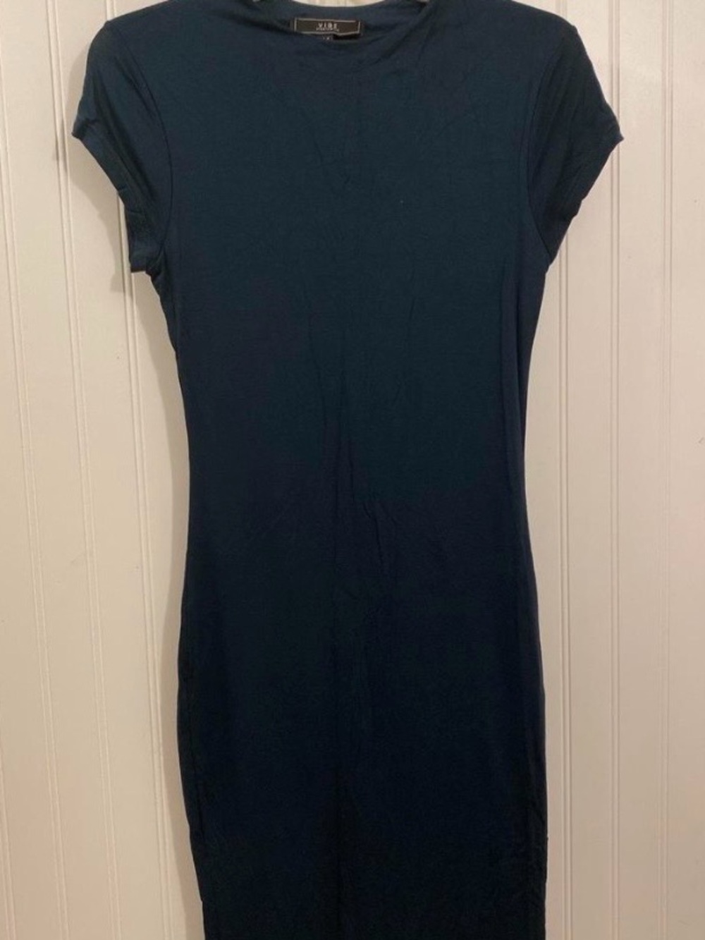 dark green midi bodycon dress